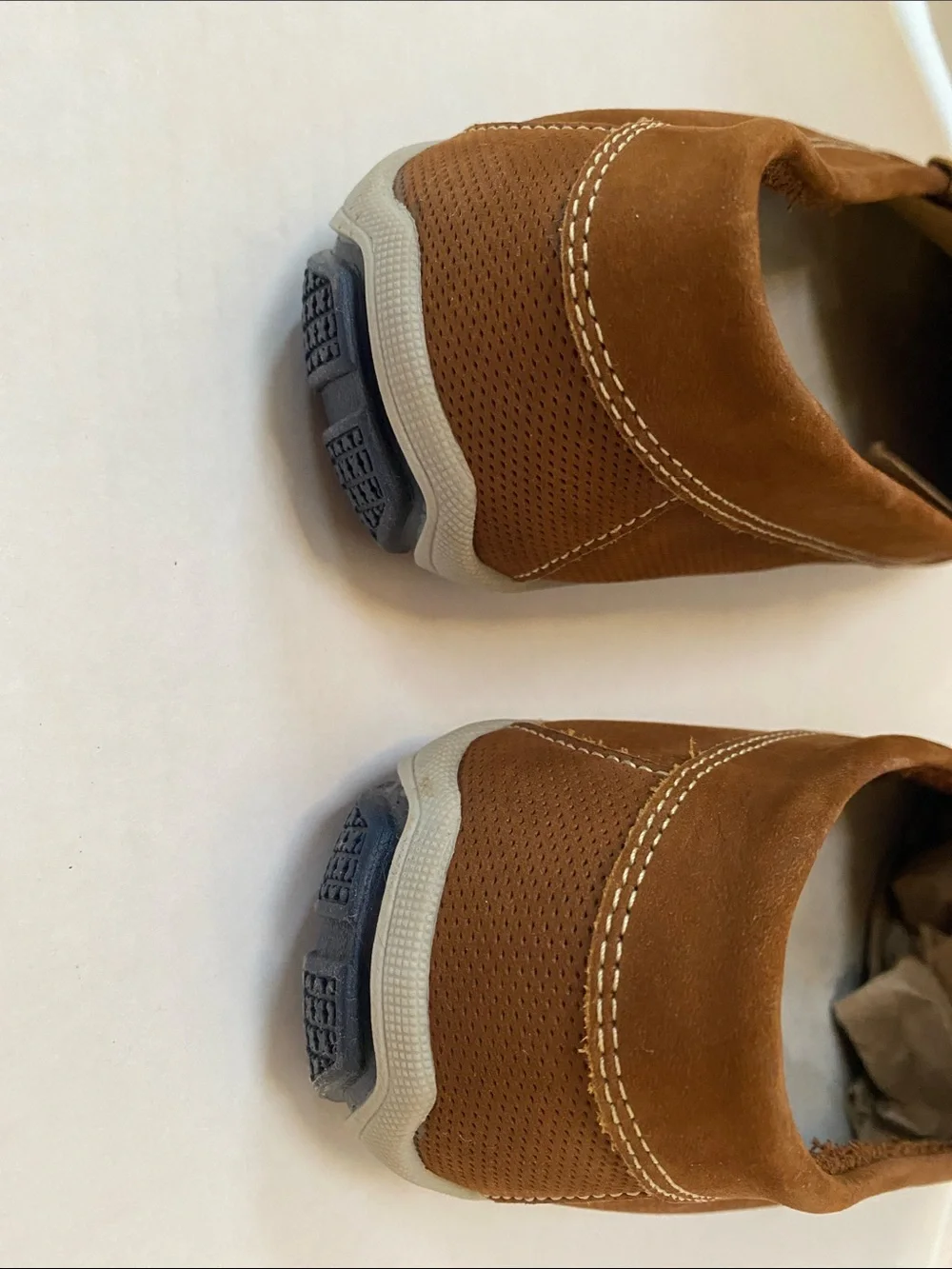 NWOT Nordstrom Men’s Tan Leather Slip-On Driving Round Toe Casual Moc Loafers 11